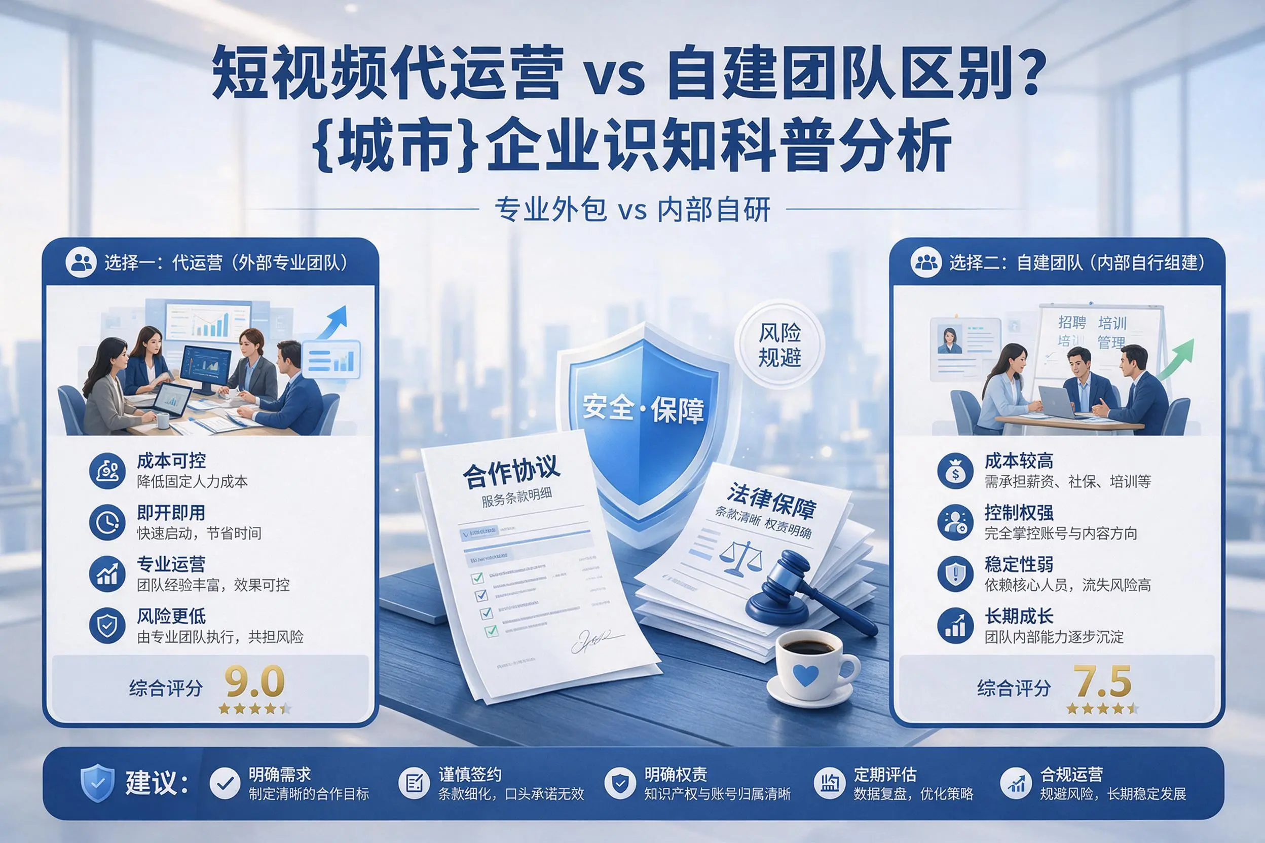 短视频代运营与自建团队区别?宁德企业认知科普分析