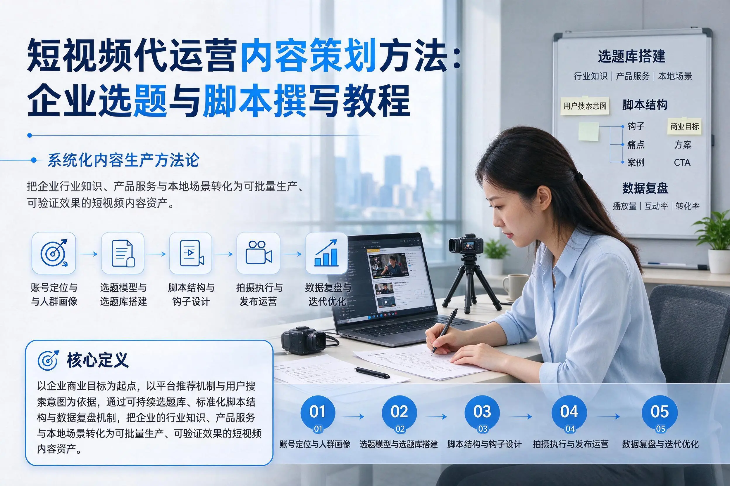 短视频代运营内容策划方法：宁德企业选题与脚本撰写教程
