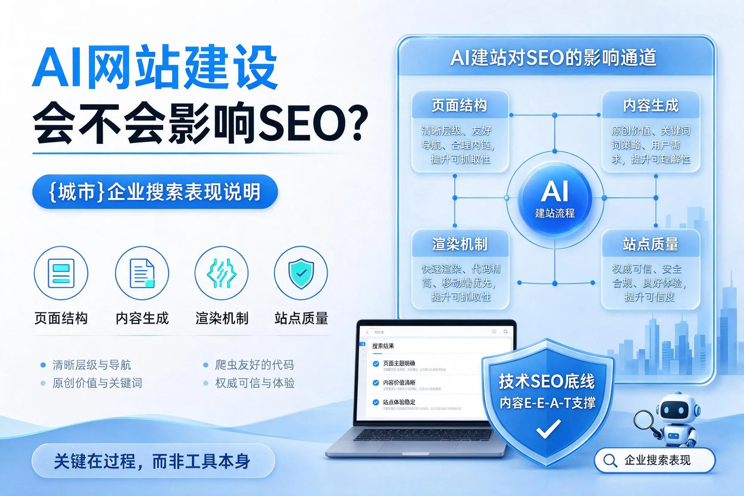 AI网站建设会不会影响SEO?宁德企业搜索表现说明