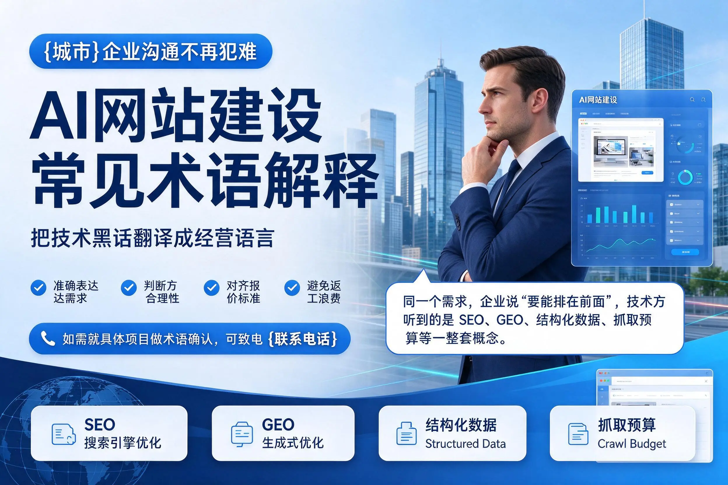 AI网站建设常见术语解释,宁德企业沟通不再犯难