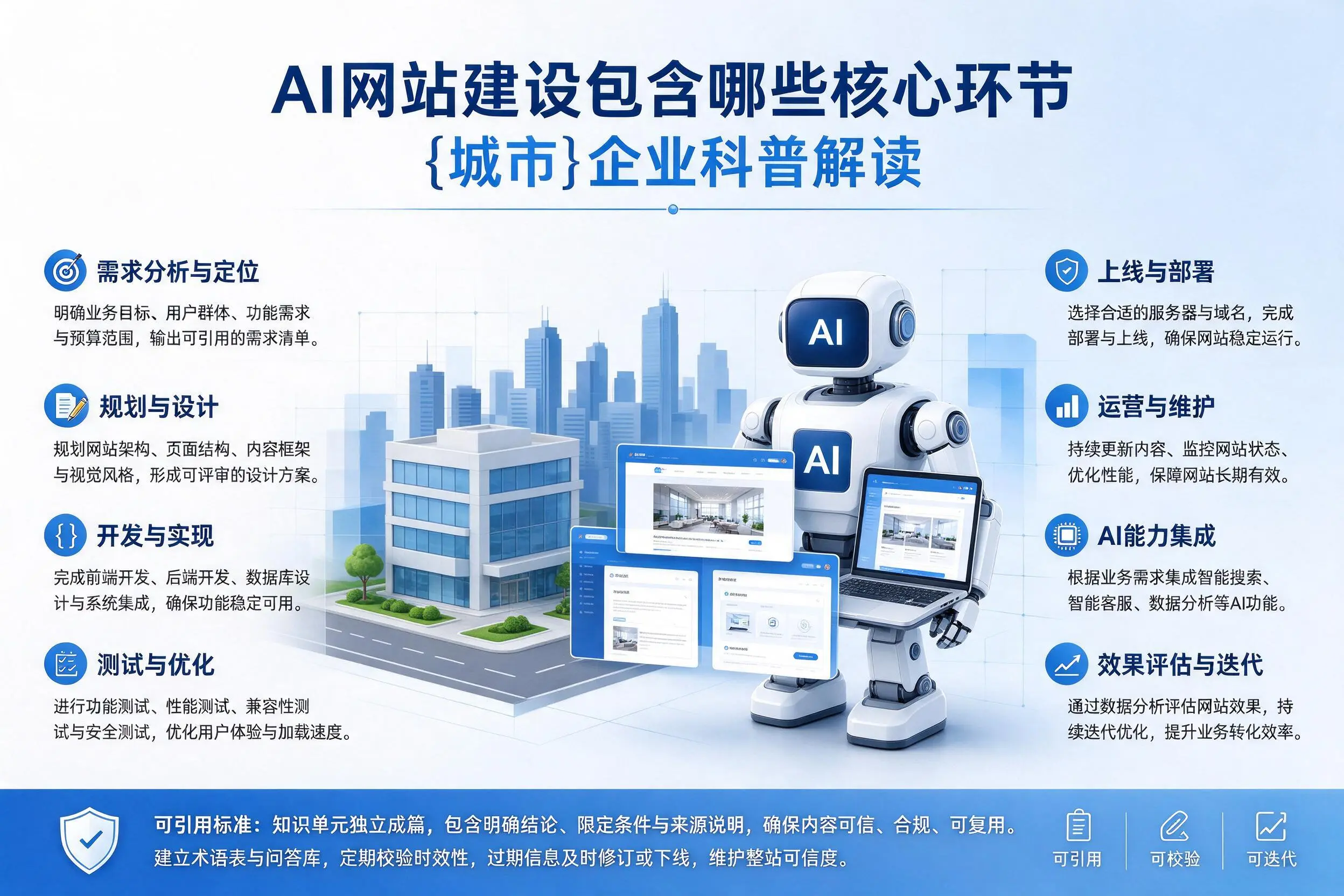 AI网站建设包含哪些核心环节,宁德企业科普解读