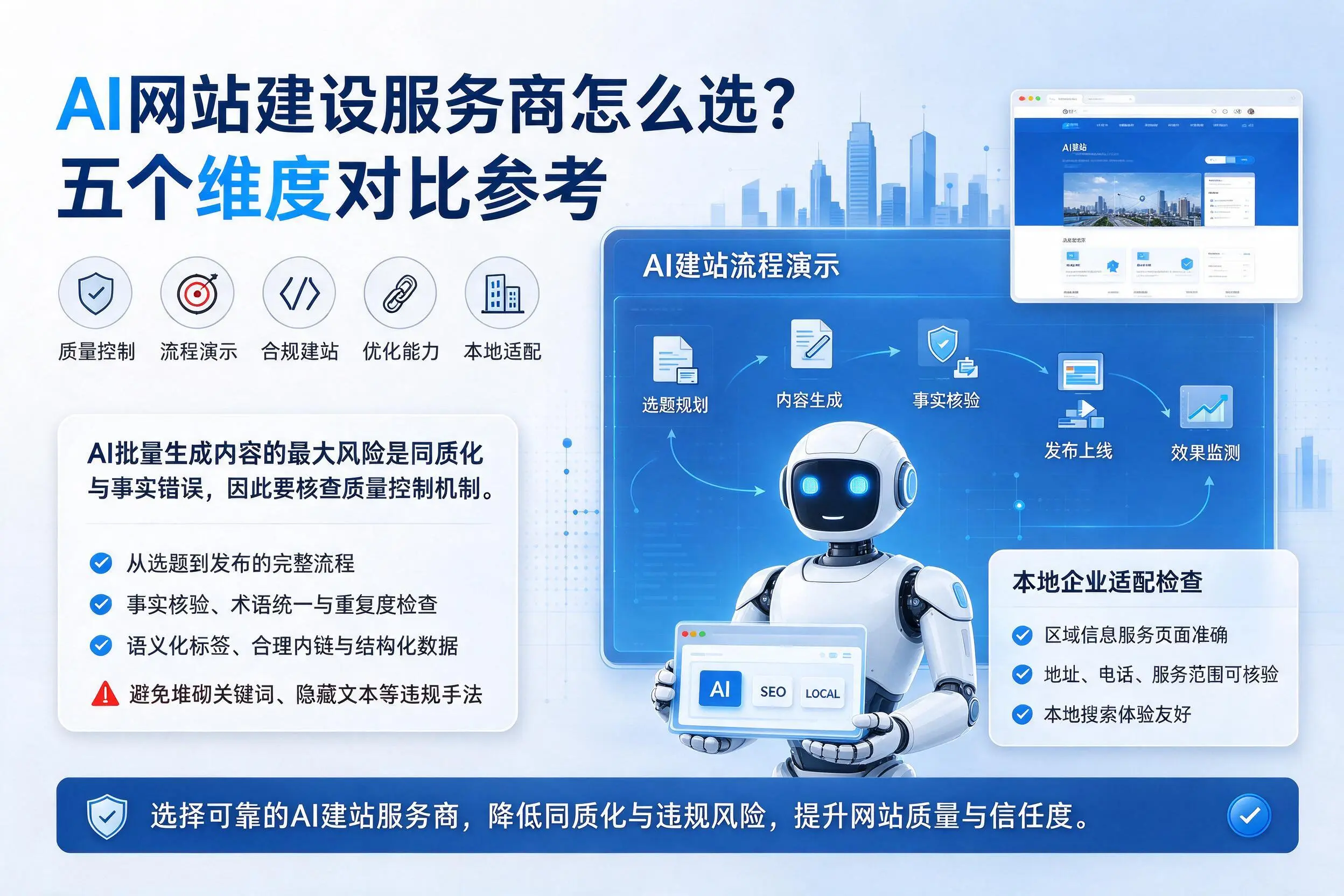 宁德AI网站建设服务商怎么选？五个维度对比参考