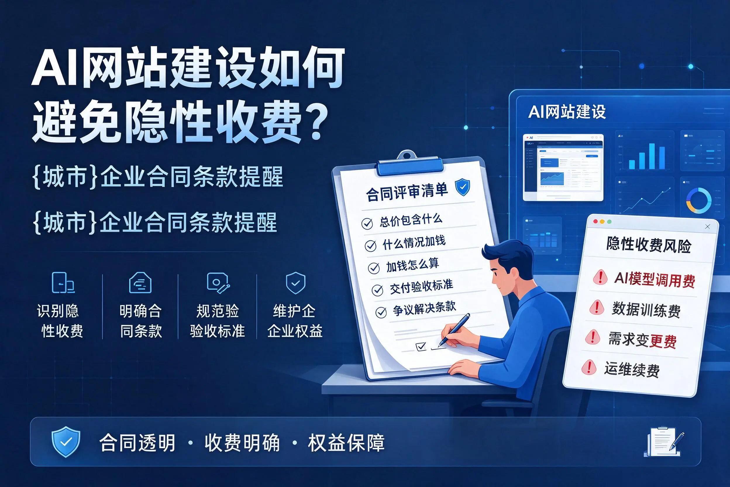 AI网站建设如何避免隐性收费？宁德企业合同条款提醒