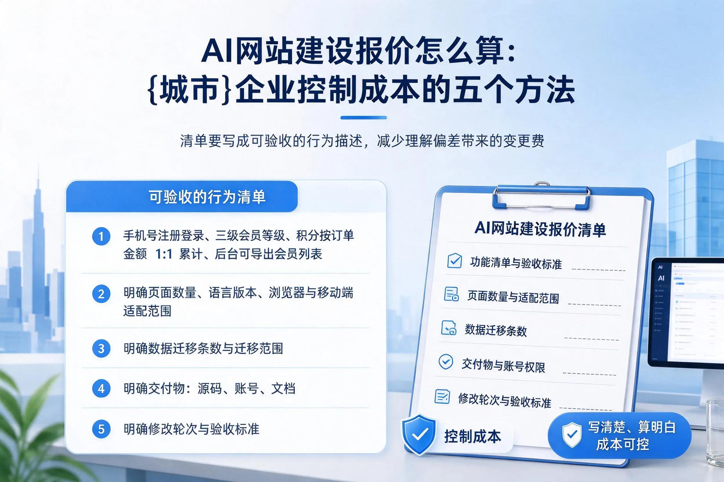 AI网站建设报价怎么算：宁德企业控制成本的五个方法